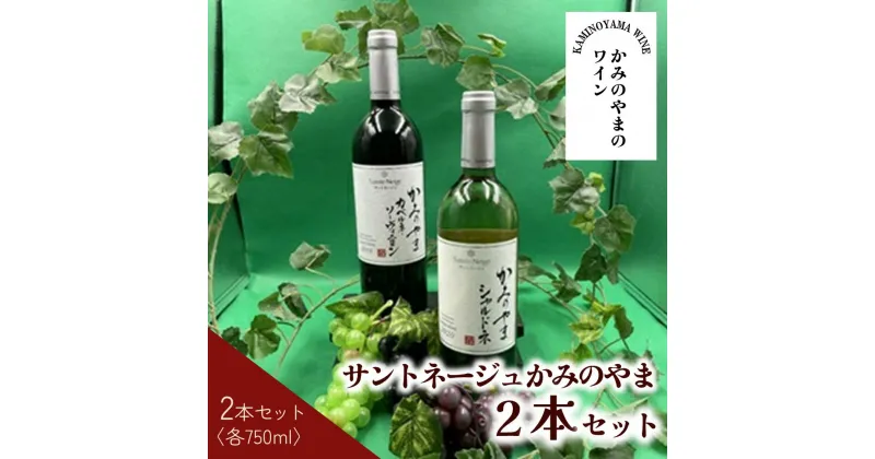 【ふるさと納税】サントネージュ かみのやま産 葡萄 750ml × 2本 セット ワイン 日本ワイン カベルネ・ソーヴィニヨン シャルドネ お取り寄せ 送料無料 山形県 上山市 0141-2407