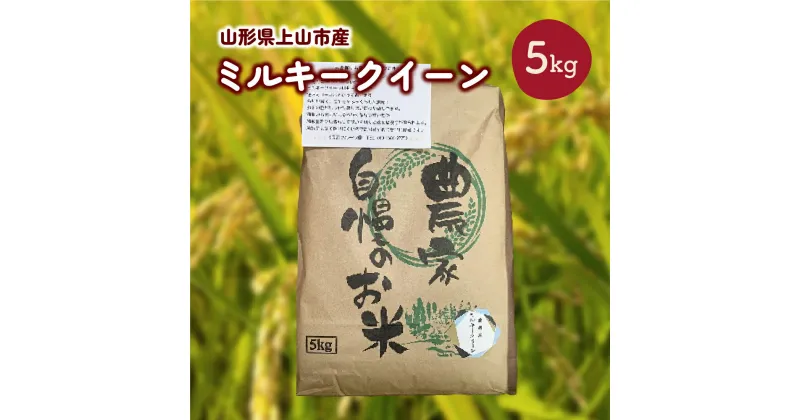 【ふるさと納税】【上山市産】令和6年産 ミルキークイーン 5kg 米 精米 白米 山形県 上山市 0120-2411