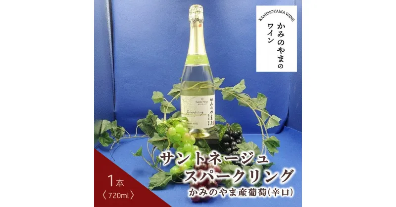 【ふるさと納税】サントネージュ スパークリング かみのやま産葡萄 1本 720ml 辛口 ワイン スパークリングワイン お取り寄せ 産地直送 送料無料 山形県 上山市 0141-2408