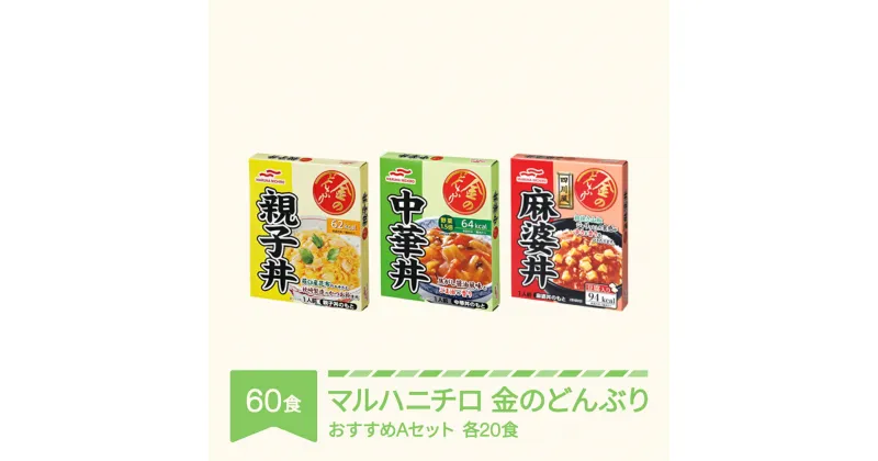 【ふるさと納税】マルハニチロ 金のどんぶり レトルト 丼ぶり 常温 60個セット おすすめセットA 送料無料