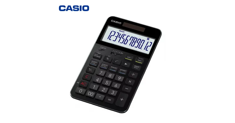 【ふるさと納税】カシオ 電卓 S100X-BK ブラックCASIO 計算機 事務用品 卓上電卓 オフィス用品 スタイリッシュ おしゃれ かっこいい 山形県 東根市