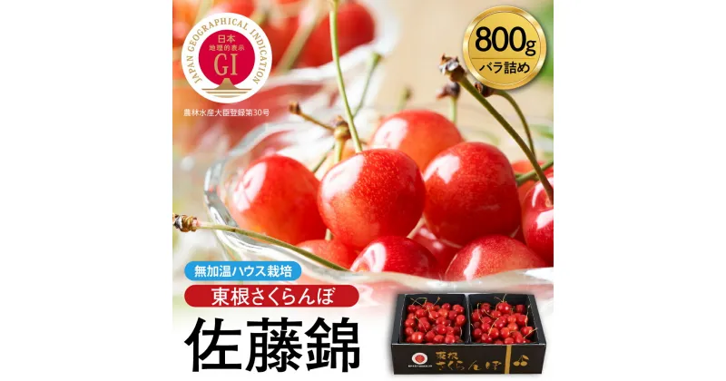 【ふるさと納税】先取り！ 2025年産 GI「東根さくらんぼ」無加温ハウス栽培 佐藤錦 800g バラ詰め くだもの 果物 フルーツ ハウスさくらんぼ サクランボ チェリー 箱入り 取り寄せ グルメ ご当地 特産 産地 直送 送料無料 山形県 東根市