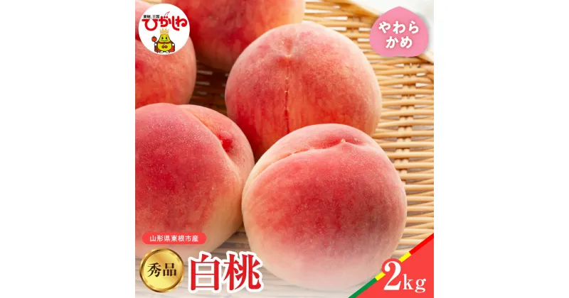 【ふるさと納税】【 2025年産 先行予約 】 白桃 品種おまかせ 秀品 2kg (やわらかめ)桃 もも モモ ピーチ フルーツ 果物 くだもの 箱入り 化粧箱 期間限定 大容量 冷蔵配送 先行予約 取り寄せ グルメ ご当地 特産 産地 直送 送料無料 東北 山形県 東根市