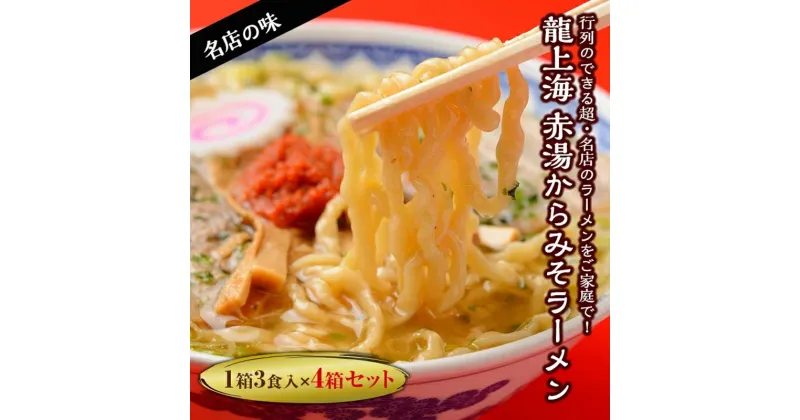 【ふるさと納税】 本店の味！龍上海 赤湯からみそラーメン 4箱セット ラーメン からみそ 辛味噌 味噌 みそ 赤湯ラーメン 縮れ麺 太麺 スープ付 セット 山形県 南陽市 [262]