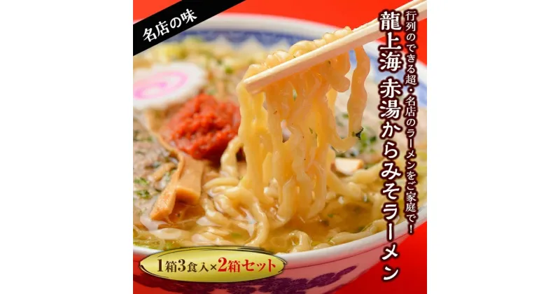 【ふるさと納税】 本店の味！龍上海 赤湯からみそラーメン 2箱セット ラーメン からみそ 辛味噌 味噌 みそ 赤湯ラーメン 縮れ麺 太麺 スープ付 セット こってり 山形県 南陽市 [667]