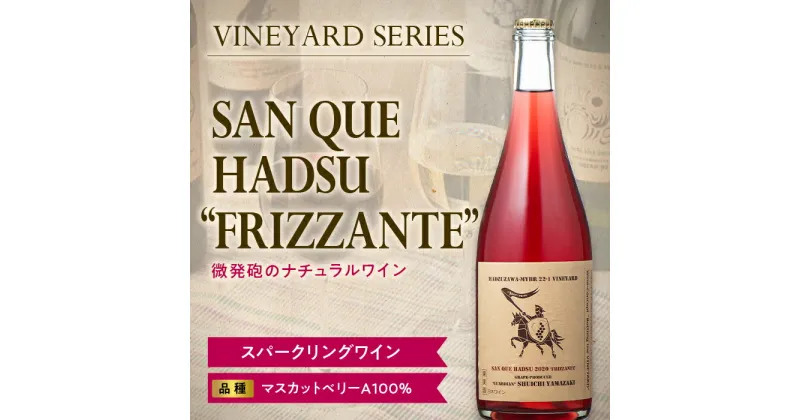 【ふるさと納税】 【南陽ワインプロジェクト】SAN QUE HADSU ‘FRIZZANTE’ 750ml スパークリングワイン 山形県 南陽市 [1302]