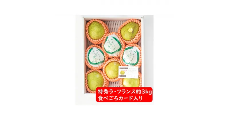 【ふるさと納税】 【令和6年産先行予約】 ラ・フランス 約3kg (8～11玉 特秀 2～5L) 《令和6年11月～発送》 『たけひさ農園』 ラフランス 西洋梨 洋なし 果物 フルーツ デザート 山形県 南陽市 [1087-1]