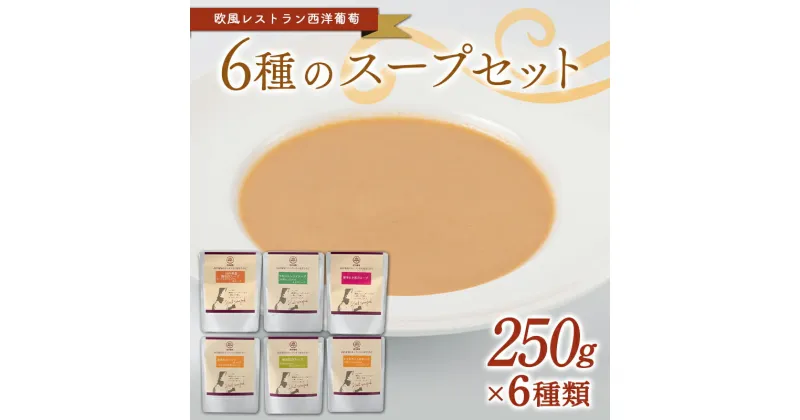 【ふるさと納税】 6種のスープセット (1袋250g×6種類) 『欧風レストラン 西洋葡萄』 山形県 南陽市 [1667]