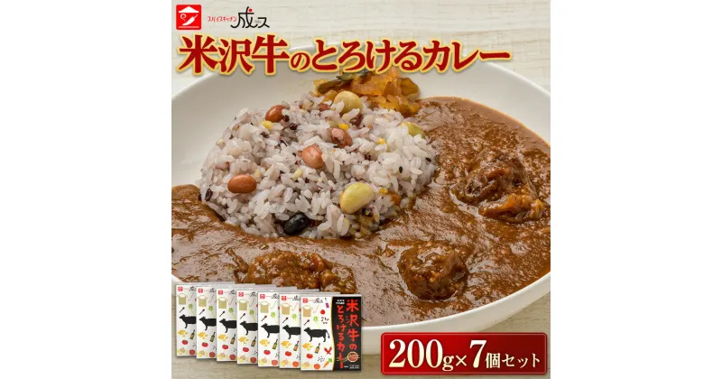 【ふるさと納税】 米沢牛のとろけるカレー (200g×7個セット)『スパイスキッチン成ス』 山形県 南陽市 [1797]