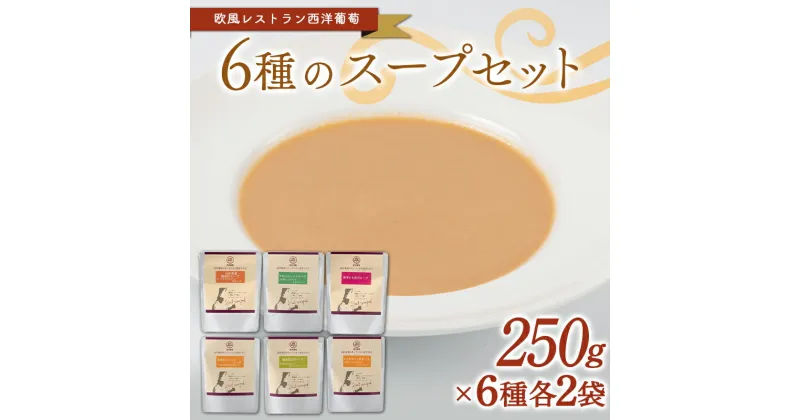 【ふるさと納税】 6種のスープセット (1袋250g×6種類 各2袋 計12袋) 『欧風レストラン 西洋葡萄』 山形県 南陽市 [2004]