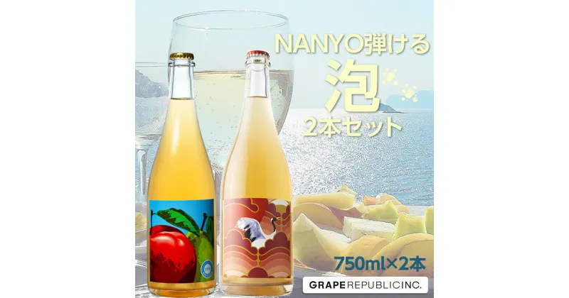 【ふるさと納税】 NANYO弾ける泡セット 750ml × 2本 『(株)グレープリパブリック』 シードル 微発砲ワイン 山形県 南陽市 [2163]